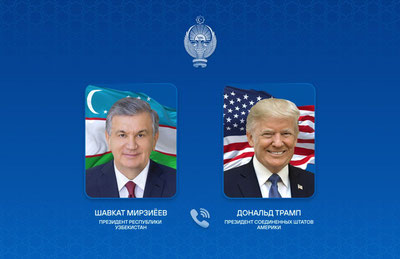Изрображение 'Шавкат Мирзиёев и Дональд Трамп переговорили по телефону'
