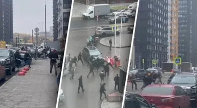 Изрображение 'В Москве мигранты устроили массовую драку с лопатами и палками'