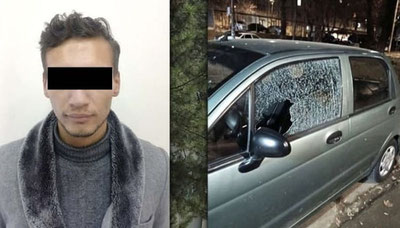 'Тошкентда 26 ёшли маст эркак автомашина ойнасини синдириб, қасддан шикаст етказди'ning rasmi