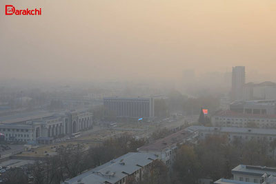Image of 'In Tashkent, the PM2.5 level exceeded the norm.'