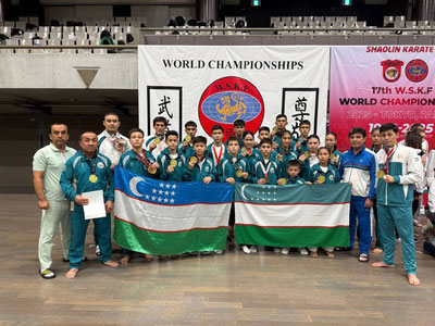 Image of 'Uzbekistan's shotokan karatekas won 33 medals at the World Championships in Tokyo.'