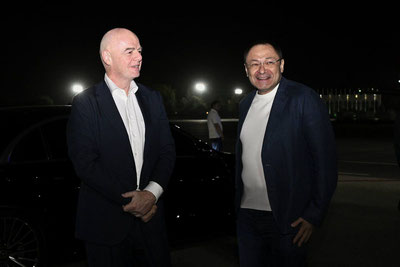 Image of 'The FIFA President Gianni Infantino has arrived in Uzbekistan.'