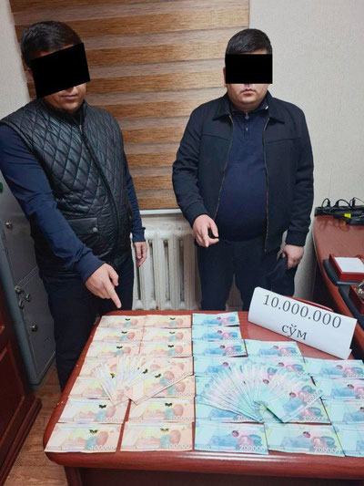 'Олмазорда солиқ инспекторлари тадбиркордан пора талаб қилишда қўлга тушди'ning rasmi