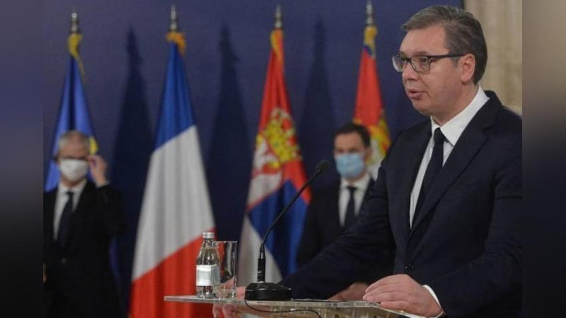 Изрображение 'Президент Сербии Александр Вучич прибывает в Узбекистан'