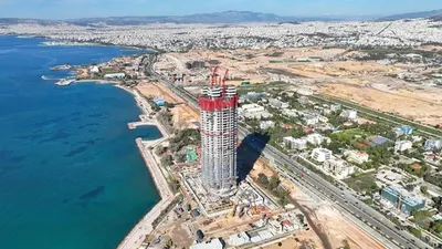 'Афинада 200 метрли осмонўпар бино қурилмоқда'ning rasmi